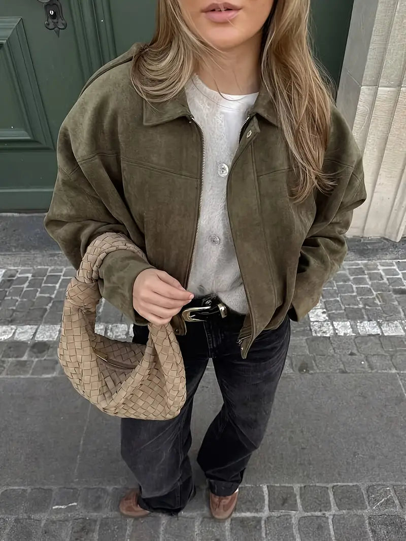 Boho - Oversized Suède Leather Jacket
