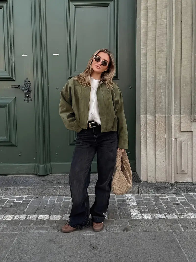 Boho - Oversized Suède Leather Jacket
