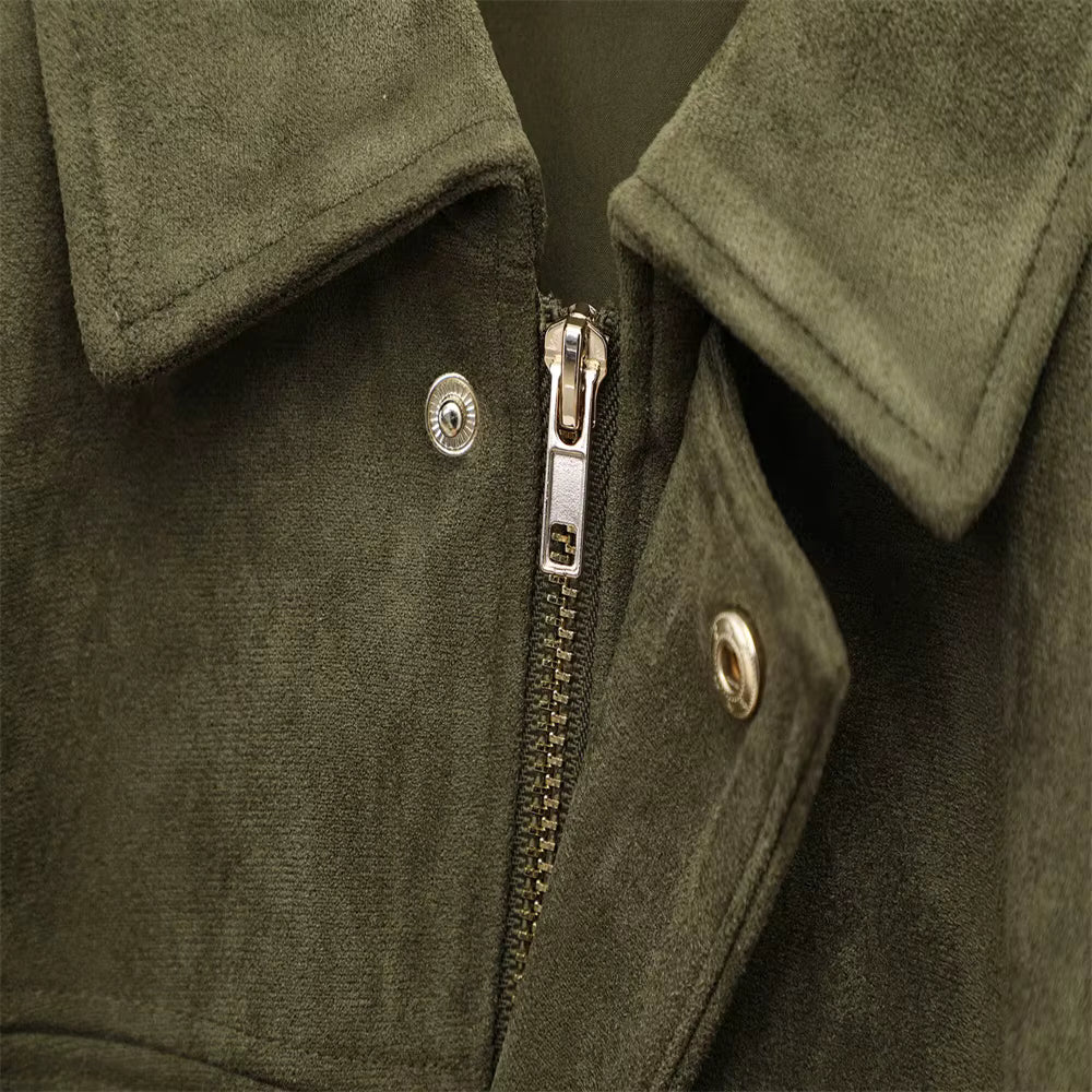 Boho - Oversized Suède Leather Jacket